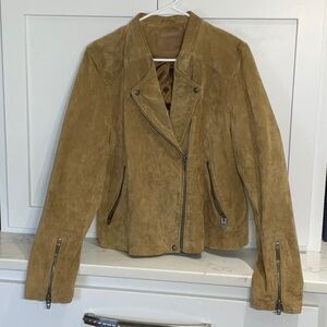 Blank NYC Tan Suede Leather Jacket
